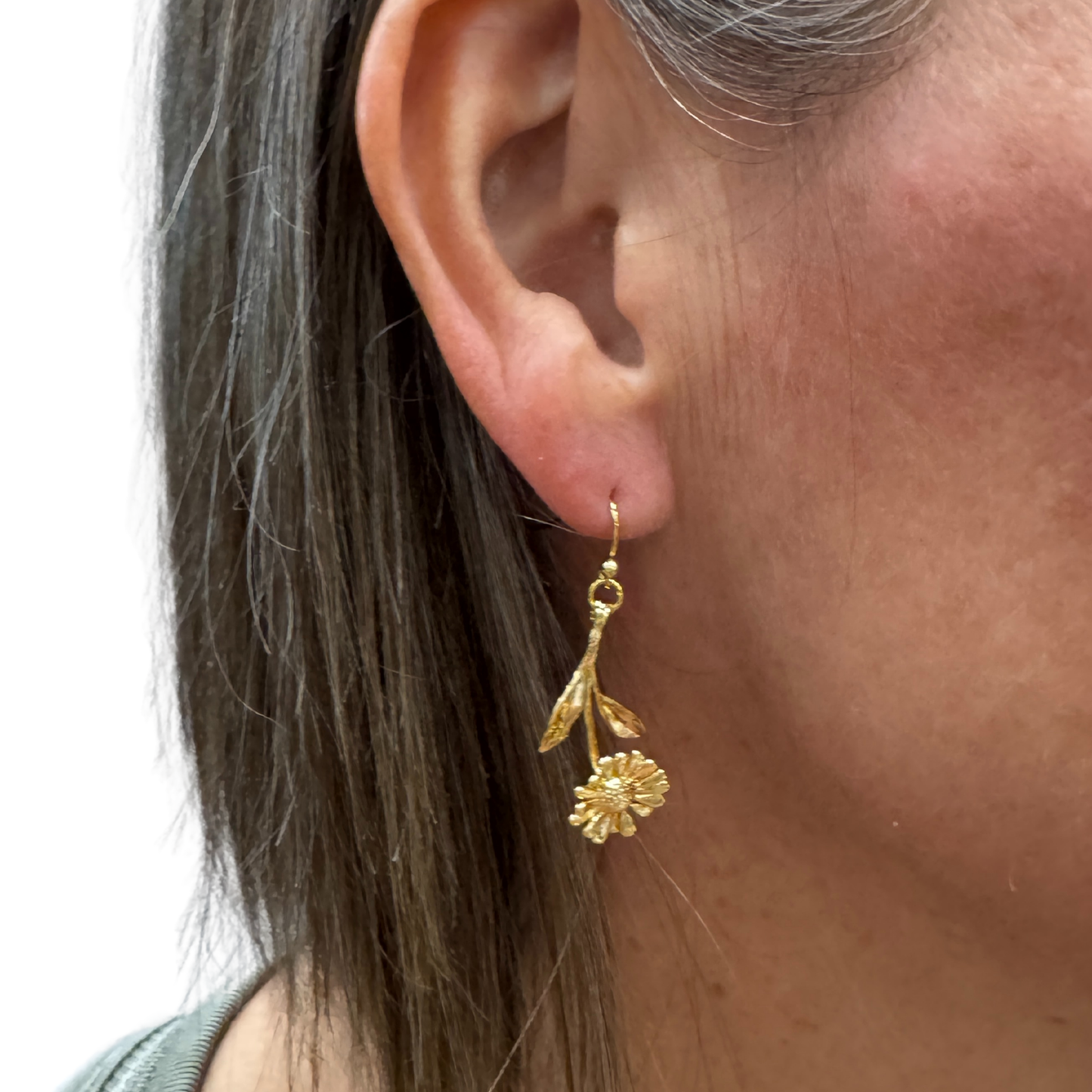 Gold Flower Drop