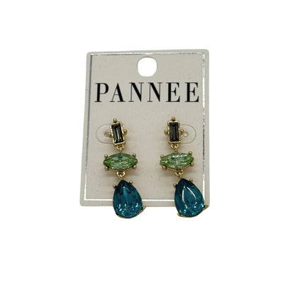 Blue Mixed Shape Drop Earring