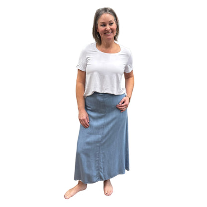 Tencel Denim Maxi Skirt