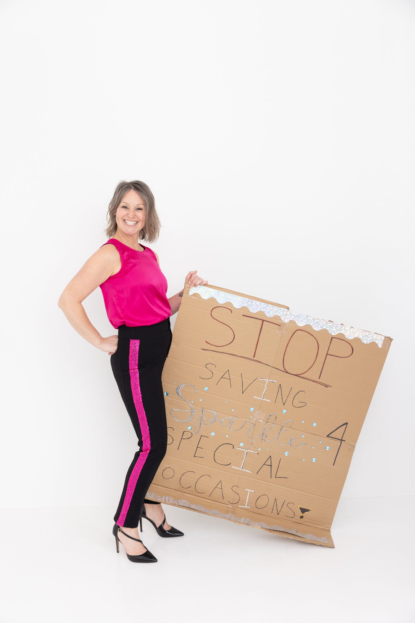 Sequin Tuxedo Stripe Legging by JCJ