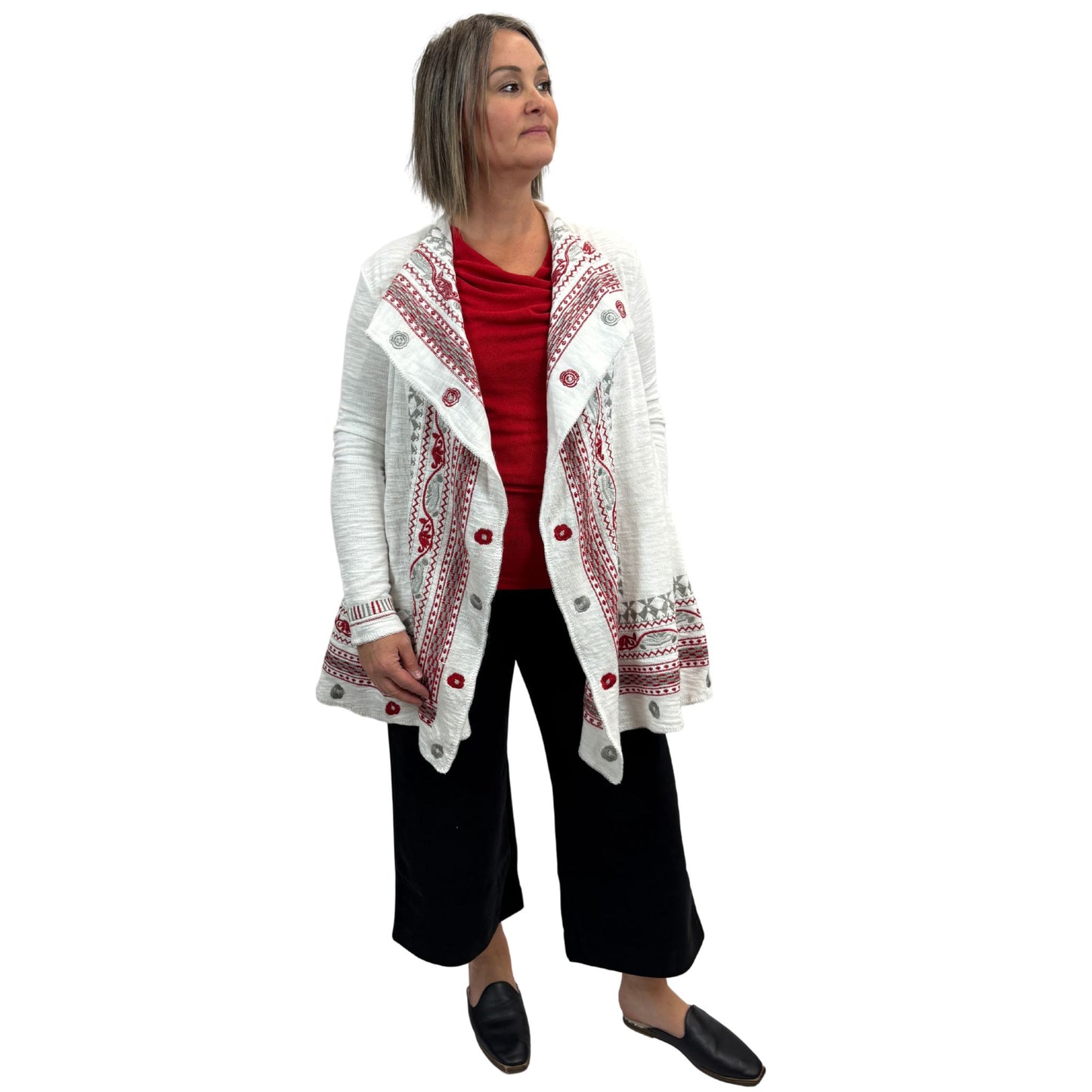 Flounce Embroidery Cardigan