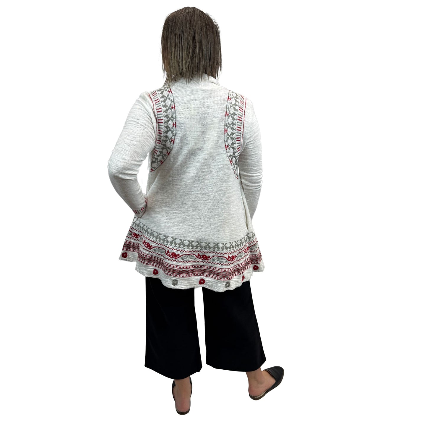 Flounce Embroidery Cardigan