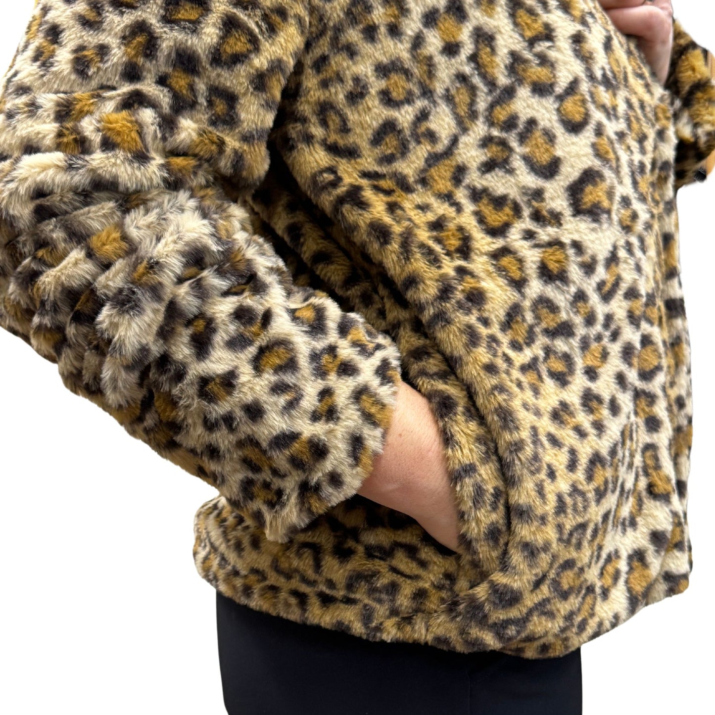 Cheetah Faux Fur Short  Coat