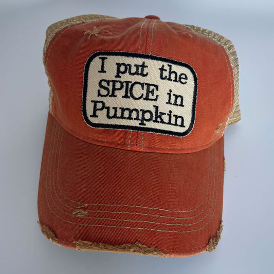 I Put The Spice in Pumpkin Ball Cap